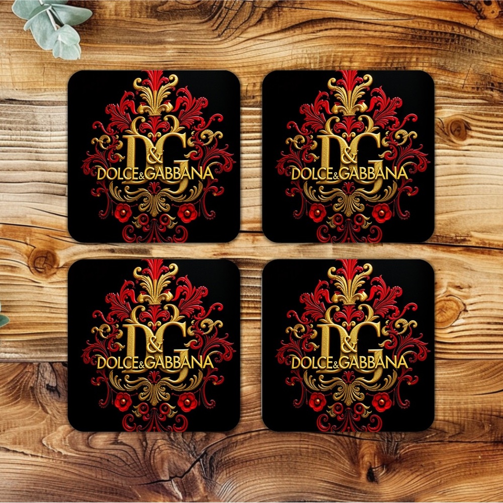 HANDMADE FASHION Set of 4 Ceramic Drink Coasters